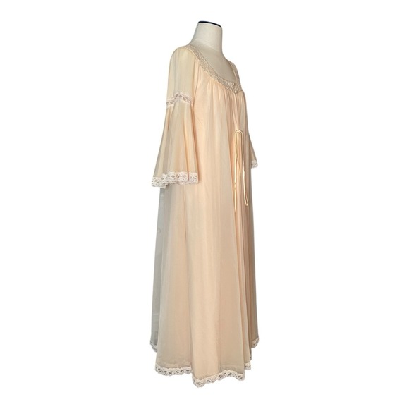 VTG 60s Claire Sandra for Lucie Ann Chiffon Peignoir 2 Piece Set (Robe And Gown) - Picture 6 of 13